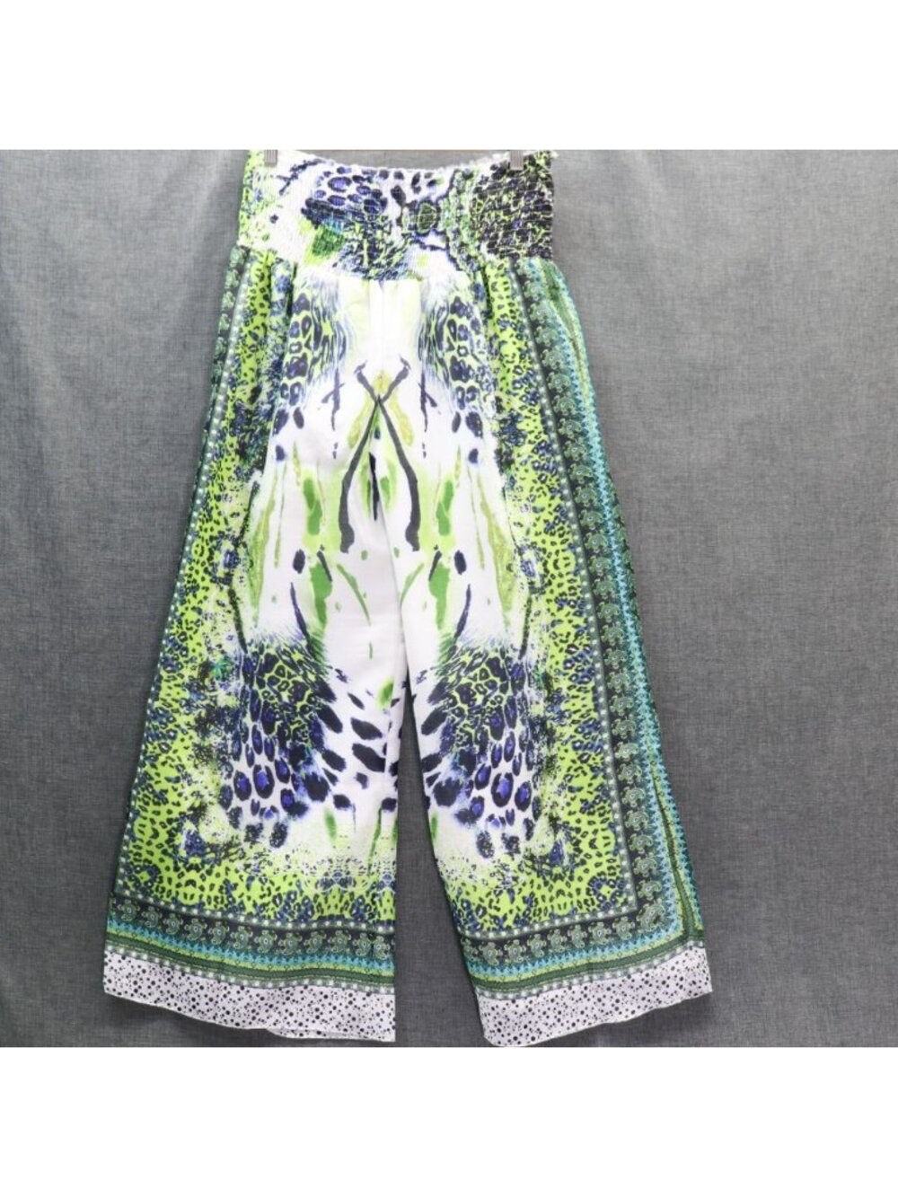 Ash & Sara Boho Print Wide Leg Palazzo Pants XL Flowy Festival Pull On NWT - Picture 5 of 14